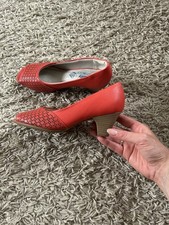 Piccadilly Therapy Orange Coral Open Toes Wedding  Shoes Heels size 36 uk 3.5