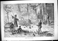 Old Antique Print 1881