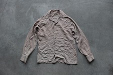 Vintage 1940s Tan Gabardine Rayon Kayson western Workwear Button up shirt