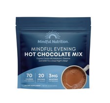 Mindful Evening Cocoa Mix Natural Sleep Aid Melatonin 3mg L-Theanine GABA Sup...