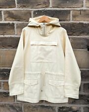 Pullover Cadet Smock Jacket Ecru Anorak 1960s Vintage Mod Style - Cotton Canvas