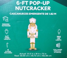 6-Ft Pop-Up Nutcracker With