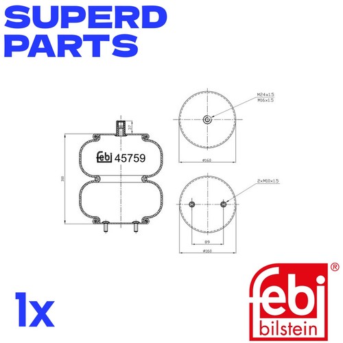 Bellow air suspension 45759 - bellow,