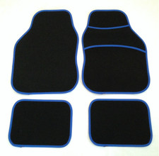 Black & Blue Car Mats For