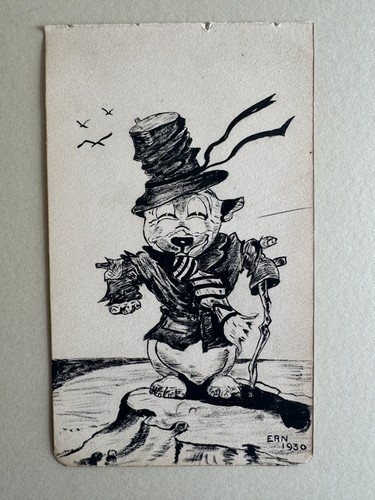 Vintage anthropomorphic dog - vintage,