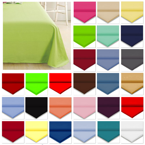 Easy care flat polycotton bed - flat,