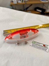 ELDDIS CARAVAN RED / CLEAR LENS LED 12V UPPER REAR MARKER LIGHT LAMP  WHITE BASE