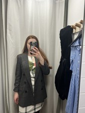 Zara woman grey black checked - woman,