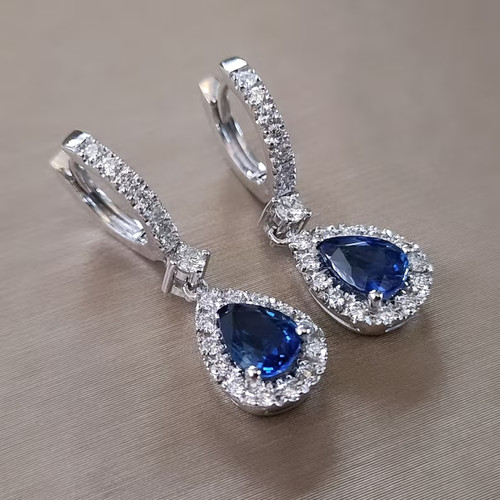 Pear cut natural blue - 4.20,