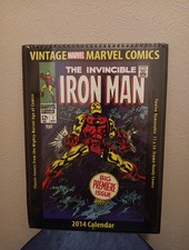 Vintage Marvel Comics 2014 Calendar Iron Man. Asgard Press. 11×14 Frame-ready Co