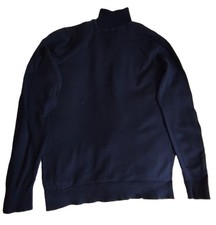 Primark  Men's Navy Cotton Mix Knit Polo Neck Sweater  Size Medium