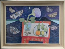 Original still life with moths