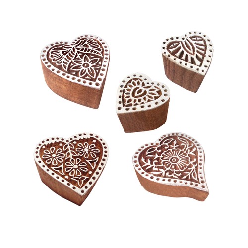 Indian motif heart and - motif,