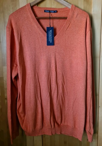 Men woolovers orange jumper - orange,