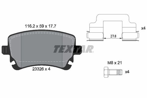 Rear brake pad - rear,