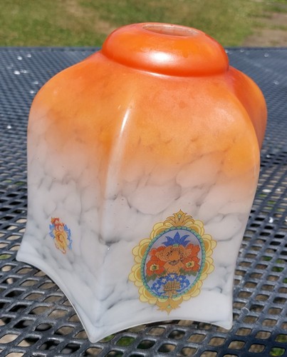 Vintage glass lampshade - vintage,