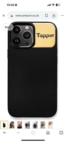 Tapper black leather 18k - black,