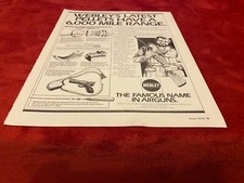 PGUN7 ADVERT 11X8 WEBLEY THE FAMOUS NAME IN AIRGUNS - PELLETS