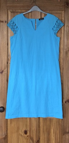 Pomodoro turquoise blue linen