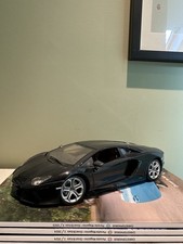 1:18 Lamborghini Aventador Black With Brown/tan Interior Burago