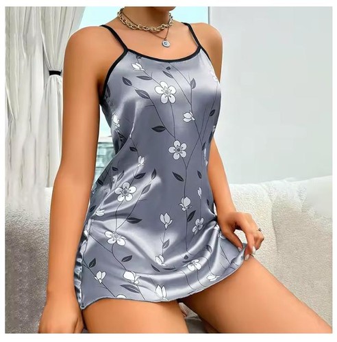 Womens satin floral sleepwear - satin,