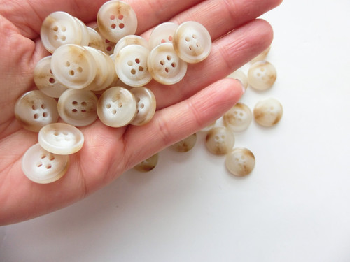 25pcs 15mm beige brown fine - 25pcs,