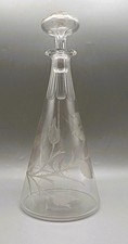 ANTIQUE WEBB (Thomas Webb) CRYSTAL  Cut  Decanter & Matching Blown Cut Stopper