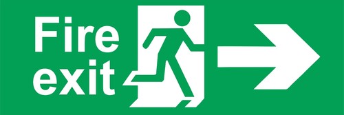 Fire exit sign - fire,