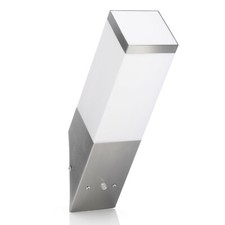 Auraglow Stainless Steel Dusk Till Dawn Sensor Angled Outdoor LED Wall Light