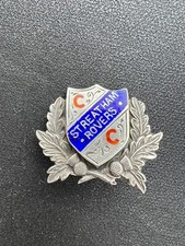 Streatham Rovers CC London Cycling Bicycle Club Silver Hallmarked Enamel Badge