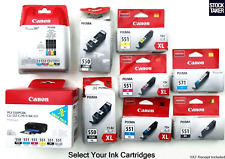 Genuine Canon PGI-550/PGI-550XL & CLI-551/CLI-551XL Ink Cartridges Lot VAT Inc