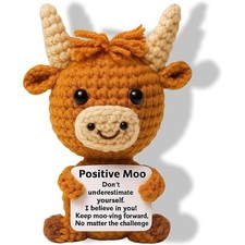 Highland Cow Knitted Doll Cute