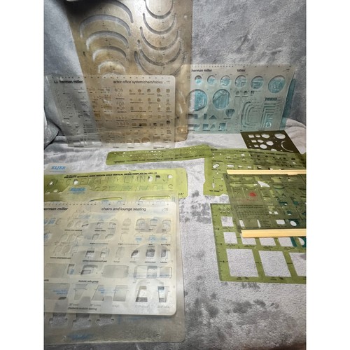 Vintage drafting template lot - vintage,