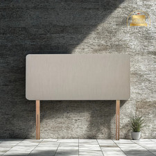 New 24" Headboard Linen Fabric Upholstered Padded Bed Backrest Support Double UK