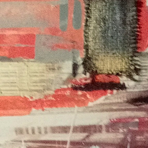 Abstract cityscape painting - painting, of