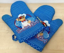 Pair of Swedish Chef Oven Gloves - Jim Henson's Muppets - Rare & COOL!!