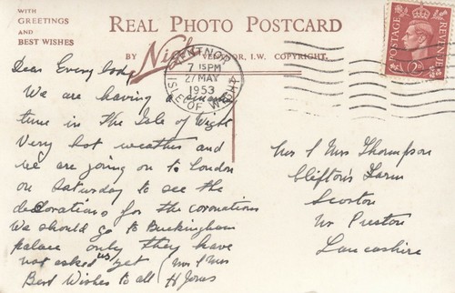 Postcard genealogy mrs - genealogy,