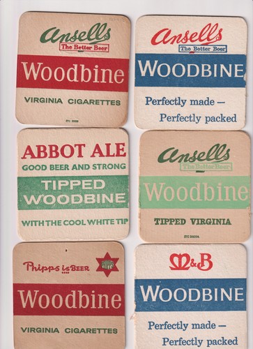 Brewery tandem beermats - 6x,