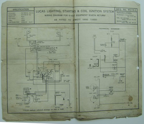Original lucas wiring diagram - original,
