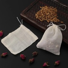 Cotton Muslin Drawstring Self Fill Teabags Drawstring - Plastic Free - Empty