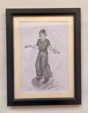 Northern Soul; Soul Boy Pencil Sketch, Wigan Casino, Framed Original Sketch