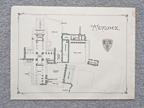 Wenlock abbey floorplan - abbey,