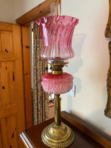 Victorian paraffin oil lamp