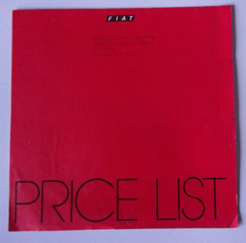 Fiat range orig 1979 - 1979, uk