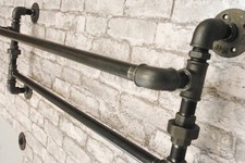 Steampunk Wall Mounted Industrial Double Towel Rail - Custom Sizes!