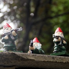 Resin Gnome Army Garden Dwarf Figure Xmas Garden Statue Home Lawn Decoration