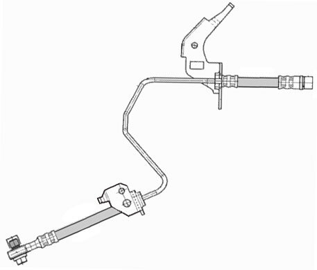 Rear left brake flexi - rear,
