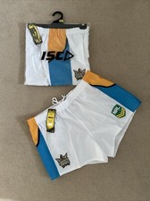 Rare White Crisp Nylon Satin Rugby League / Gym / Workout Shorts 34/36W