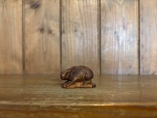 vintage wooden carved Hare netsuke, netsuke