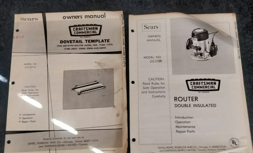 Owners manual sears craftsman - owners,